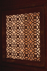 Stone work, window Jali, Fatehpur Sikri, Agra, Uttar Pradesh, India