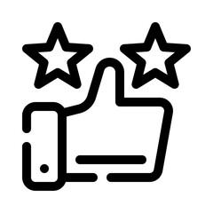 Thumbs up line icon