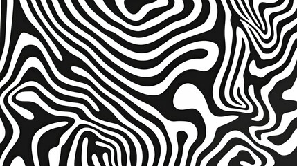 Fototapeta premium Abstract black and white swirling pattern