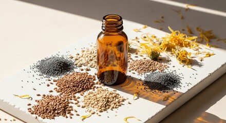 Natural Seed & Oil Blend Discover the Benefits of Flax, Poppy, and Oat Seeds