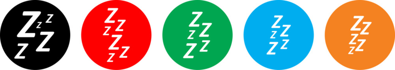 zzz vector icon. sleep illustration symbol or sign. zzzz vector icon isolated on color full background. comic logo. Vector illustration.
