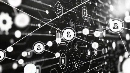 Futuristic digital connection network and cyber security concept, abstract background - Powered by Adobe