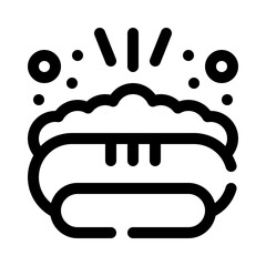 Hot dog line icon