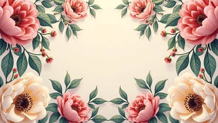 Obraz premium vintage floral background