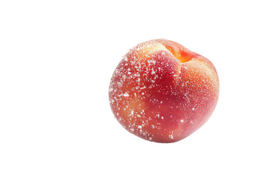 Falling fresh peach on transparent background, png