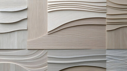 Abstract Wood Panel Design With Natural Light
