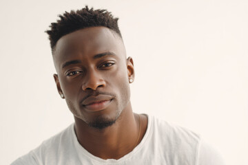 Obraz premium portrait of talented actor or musician captured in light minimalist style