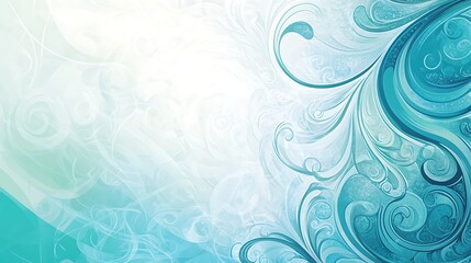 Abstract teal floral design (5)