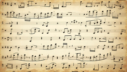 Sheet Music Background with Vintage Paper Texture