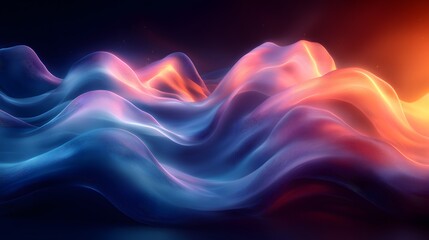 Obraz premium abstract background with wavy lines and bright colors