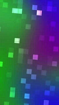 Energetic Blend Green and Blue Gradient Potrait with White Cubes