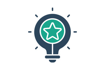 Inspiration icon. solid icon style. icon related to brand. business elements vector illustration