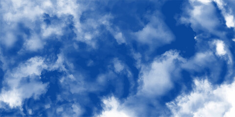 Abstract blue sky background with white clouds for decorative art and design projects