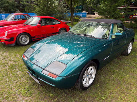 Bucharest Romania 30 May 2025. BMW z1 1980 model on the yard.