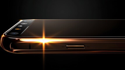 Modern gold smartphone, sleek design