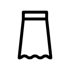シンプルなロングスカートのアイコンイラスト