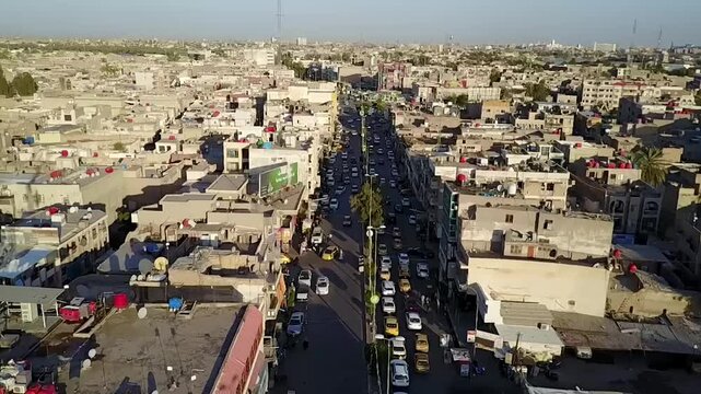 Aerial View of Abu Hanifa Mosque in Baghdad, Iraq