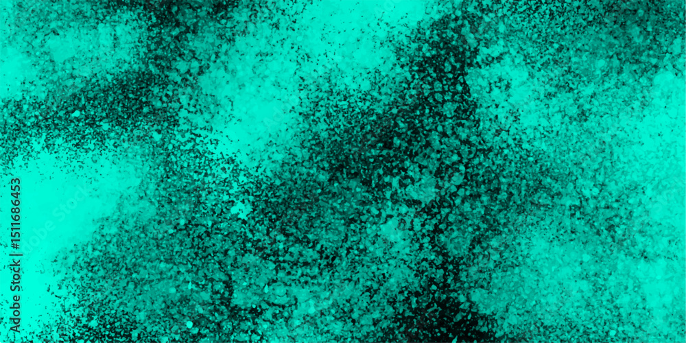 Poster abstract texture background of emerald green with dark speckled pattern and faded effect for design 