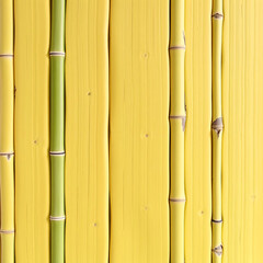 Natural Green Bamboo Texture with Vertical Nodes and Smooth Surface