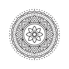 Flower ornament sign. Vector illustration