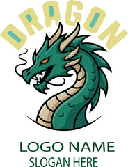 dragon l0go icon vector .