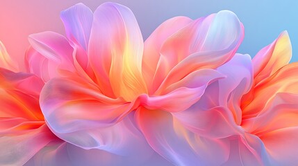 Obraz premium Abstract floral arrangement in soft pastel colors