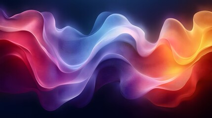 Fototapeta premium abstract colorful waves of colored light on a dark background