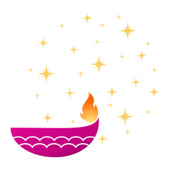 Happy Diwali Diya. Diwali Candle Vector Elements