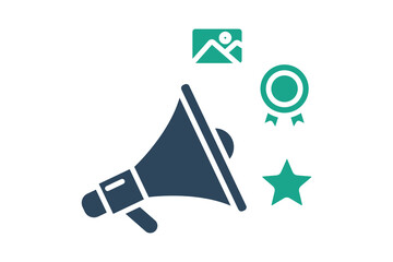 Campaign icon. solid icon style. icon related to branding. business elements vector illustration