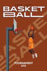 Obraz premium Flat design sport concept invitation template