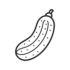 vector illustration of a cucumber