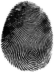 Fingerprint black isolated on transparent background