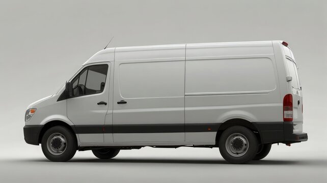 Delivery Van Mockup with Branding Space - Powered by Adobe