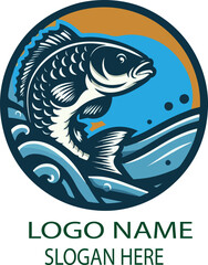 Fish logo vector .