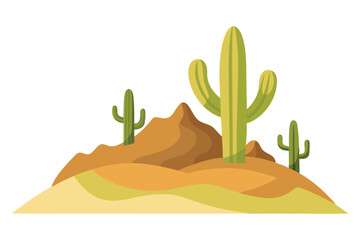 Desert hill with cactus