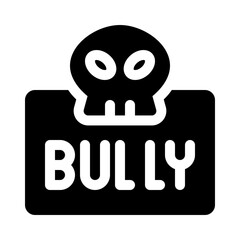 Cyber bullying glyph icon