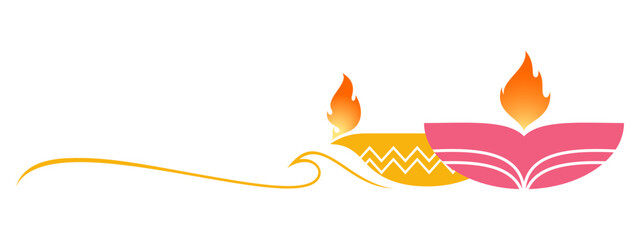 Happy Diwali Diya. Diwali Candle Vector Elements