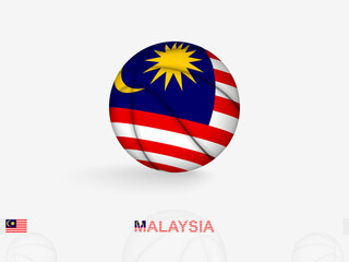 Malaysia Basketball Concept with National Flag Design.