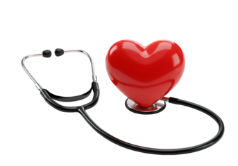 Stethoscope and Anatomical Heart Model