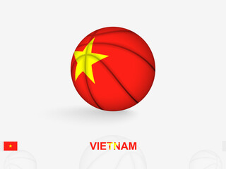 Fototapeta premium Vietnam Basketball Concept with National Flag Design.
