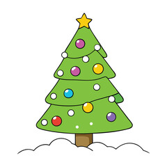 A festive Christmas Eve tree glowing with multi-color lights, creating a warm, joyful ambiance filled with holiday cheer and the spirit of celebration.
