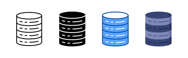 Server icon set bundle. Multi style icon collection perfect for websites, apps, and presentations. Simple vector icon collection