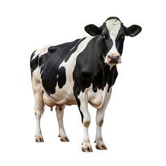 Milk dairy cow isolated on transparent background