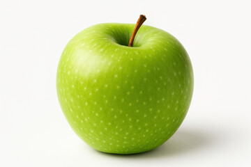 Bitten apple resting on a wooden table.