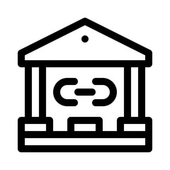 Bank Account Linking line icon