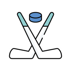 Ice Hockey vector icon stock illustration