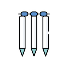 Wicket vector icon stock illustration