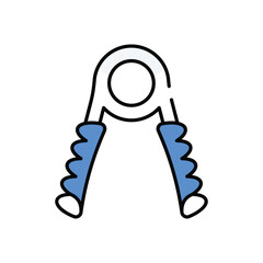 Hand Gripper vector icon stock illustration