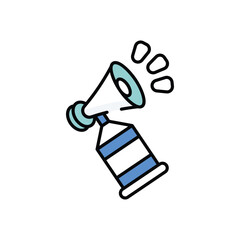 Air Horn vector icon stock illustration 