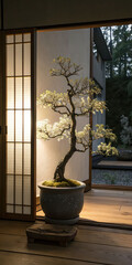 japanese garden in the morning